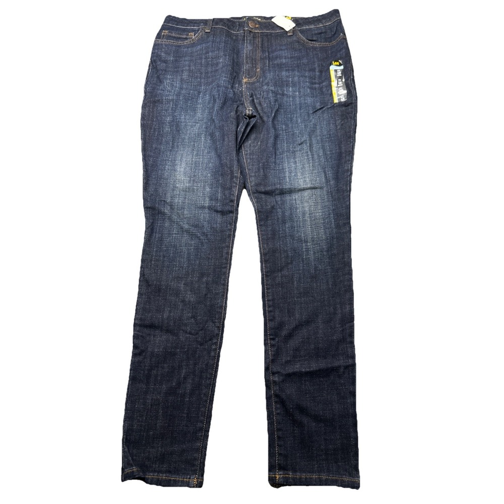 Lee Womens Jeans 18 Long 36x31 Legendary Skinny Leg Slim Fit Mid Rise Blue